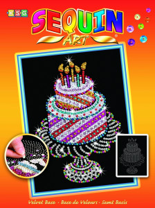    Sequin Art ORANGE Birthday Cake SA1506 3