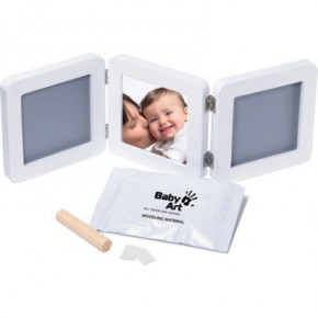     Baby Art Double Print Frame White & Grey (34120052) 3