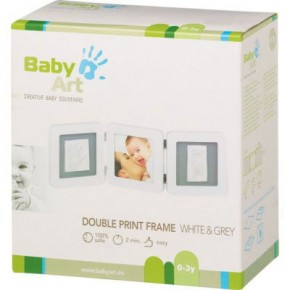     Baby Art Double Print Frame White & Grey (34120052) 4