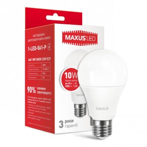  LED  Maxus A60 10W 220V E27 (1-LED-561-P) (0)
