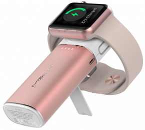   MiPow Power Tube 6000 for Apple Watch and IPhone Rose Gold 3