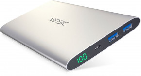  Usams VINSIC VSPB211 Ultra Slim Power Bank Dual Port 5V/2.4A 12000 mAh Silver 5