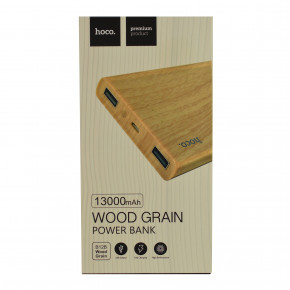    Power Bank Hoco B12B Wood grain 13000mAh Walnut  3