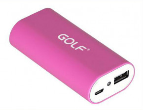   Power Bank Golf GF-026 5000 mA/h Pink