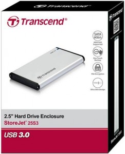   HDD/SSD Transcend 2.5 USB 3.0 Aluminum (TS0GSJ25S3)