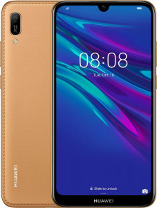  Huawei Y6 2019 Amber Brown Faux Leather
