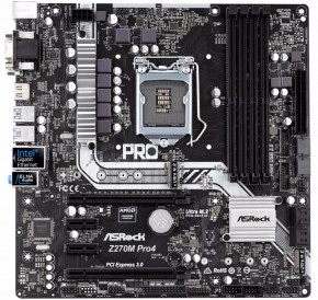   ASRock Z270M Pro4 s1151 Intel Z270 PCI-Ex16