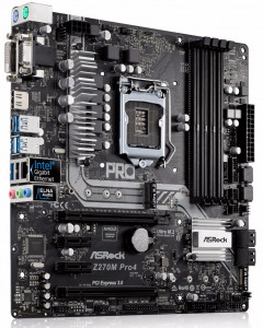   ASRock Z270M Pro4 s1151 Intel Z270 PCI-Ex16 3