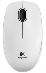 Logitech Optical Mouse B100 USB White (910-003360)