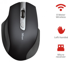  Trust Lagau Left-handed Wireless Mouse Black/Grey (23122) 4