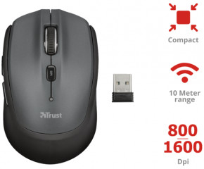  Trust Nona Compact Wireless Mouse Black (23177) 3