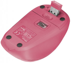  Trust YVI fabric wireless mouse Pink (22674) 5