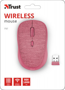  Trust YVI fabric wireless mouse Pink (22674) 6