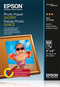   Epson 100x150mm Glossy Photo Paper, 500 (C13S042549) (0)