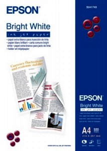   Epson A4 Bright White Ink Jet Paper, 500. (C13S041749) (0)