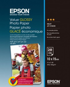  Epson 100 x 150 Value Glossy Photo Paper 20 .