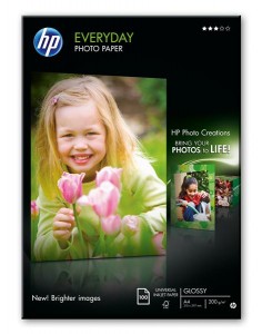  HP A4 Everyday Photo Paper Glossy, 100. (Q2510A)