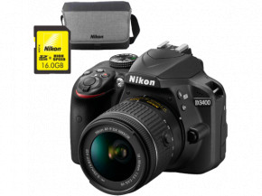  Nikon D3400 + AF-P 18-55VR +16GB + BAG 3