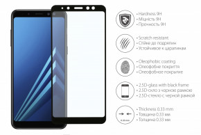   2E Samsung A8+/A730 2.5D Black color border (2E-TGSG-GA8P) 4
