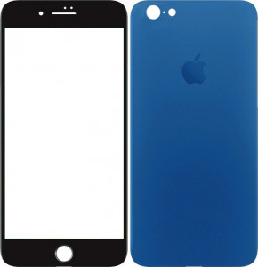   Toto 2,5D Full cover Tempered Glass front and back for iPhone 6/6S Blue
