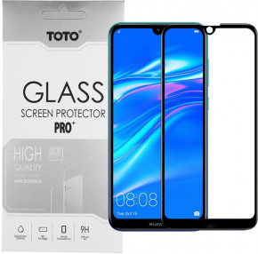   Toto 5D Full Cover Tempered Glass Huawei Y7 2019 Black