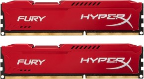  Kingston 8Gb DDR3 1600MHz HyperX Fury Red (2x4GB) (HX316C10FRK2/8)