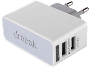    Drobak Dual 220V-USB White/Grey (905313)