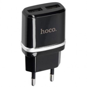   Hoco C12 2xUSB 2.4A Black (65596)