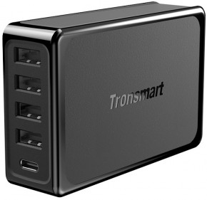      Tronsmart U5P 60W USB PD Desktop Charger with VoltiQ Black