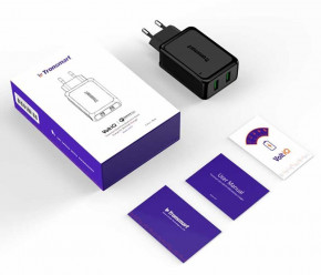      Tronsmart W2TF 36W Dual Port Qualcomm Quick Charge 3.0VoltiQ Wall Charger 3