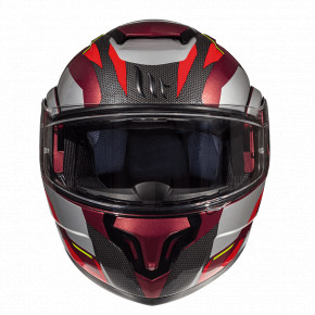  MT Helmets Atom SV Transcend Gloss Red M 3