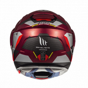  MT Helmets Atom SV Transcend Gloss Red S 4