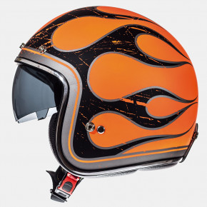  MT Helmets Le-Mans SV Flaming Matt Fluor Orange Black S