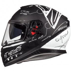  MT Helmets Thunder 3 SV BOARD MATT BLACK/WHITE XS