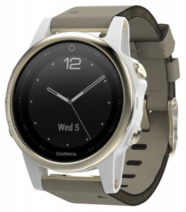  Garmin Fenix 5s Sapphire Champagne with Suede Band (010-01685-13)