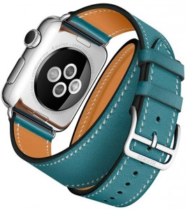 - Apple Watch Hermes Double Tour 38mm Stainless Steel Case with Bleu Jean Leather Band (MLC12) 5