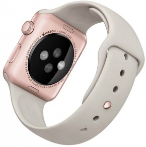 - Apple Watch Sport 42mm Rose Gold Aluminum Case with Stone Sport Band (MLC62) (2)