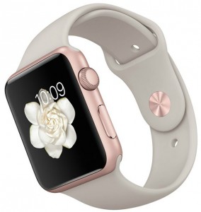 - Apple Watch Sport 42mm Rose Gold Aluminum Case with Stone Sport Band (MLC62) 5