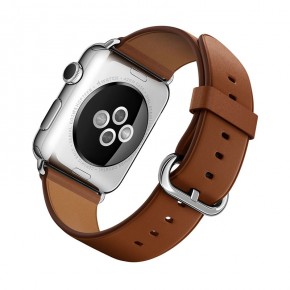 - Apple Watch 42mm Stainless Steel Case with Saddle Brown Classic Buckle (MLC92) 3