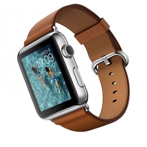 - Apple Watch 42mm Stainless Steel Case with Saddle Brown Classic Buckle (MLC92) 4