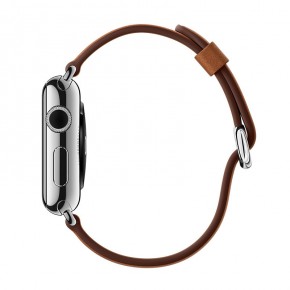 - Apple Watch 42mm Stainless Steel Case with Saddle Brown Classic Buckle (MLC92) 5