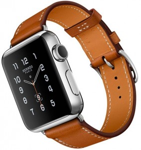 - Apple Watch Hermes Single Tour, 38mm Stainless Steel Case with Fauve Barenia Leather Band (MLCN2) 4