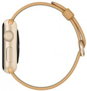 - Apple Watch Sport 38mm Gold Aluminum Case with Gold/Red Woven Nylon (MMF52) 3