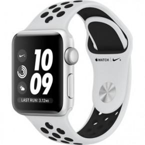 - Apple Watch Nike+ Series 3 42mm Silver Aluminum Pure Platinum/Black Sport (MQL32)