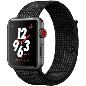 - Apple Watch Nike+ Series 3 GPS + Cellular 42mm Space Gray Aluminum w. Black/Pure PlatinumSport (MQLF2)