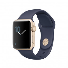 - Apple Watch Series 2 38  Gold Aluminum Case with Midnight Blue Sport Band (MQ132)