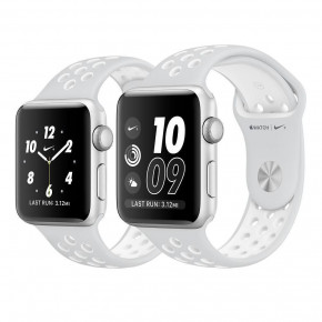 - Apple Watch Series 2 38  Nike+ Silver Aluminum Case with Pure PlatinumWhite Nike Sport Band (MQ172)