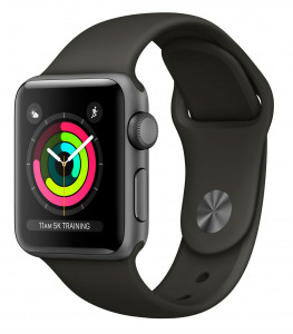 - Apple Watch Series 3 GPS 38mm Space Gray Aluminum Gray Sport Band (MR352)