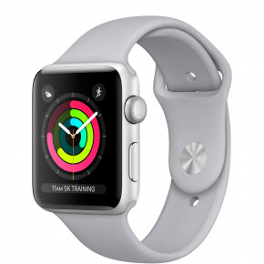 - Apple Watch Series 3 GPS 42mm Silver Aluminum Fog Sport Band (MQL02)