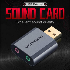   Vention USB Sound Card 7.1 Channel Gray (VAB-S18-H) 6